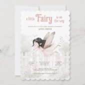 Invitation "Une petite fée est en route" Baby shower (Devant)