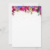 Invitation Une petite fée est sur le chemin Baby shower Flora (Dos)