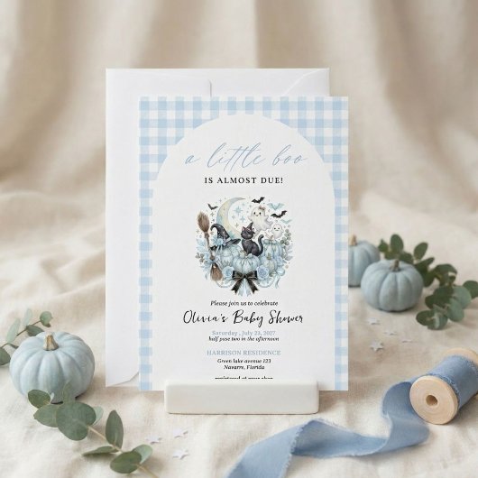 Invitation Une petite fée Halloween bébé Fille Garçon Bleu