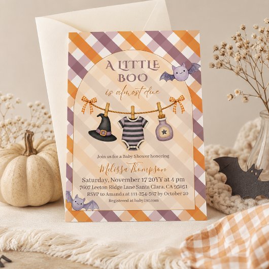 Invitation Une petite fée Halloween Corde à linge pour bébé S