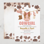 Invitation Une Petite Femme En Chemin Baby shower (Devant / Derrière)