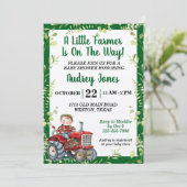 Invitation Une petite ferme arrive Baby Shower (Debout devant)