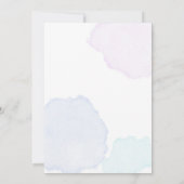 Invitation Une Petite Fête Baby shower Fille Sirène (Dos)