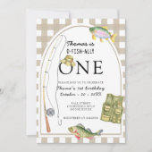 Invitation Une petite fête d'anniversaire de pêcheur (Devant)