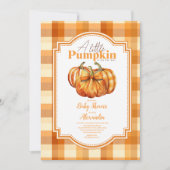 Invitation Une petite fête de bébé automne citrouille (Devant)