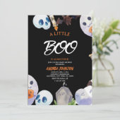 Invitation Une petite fête de bébé Boo Boho Ghost Halloween (Debout devant)