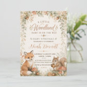 Invitation Une petite fête de bébé en forêt (Debout devant)