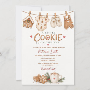 Invitation Une petite fête de bébé en pain d'épices