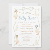 Invitation Une petite fête de bébé Oie Folle (Devant)