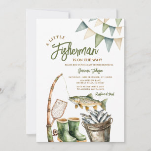 Invitation Une petite fête de bébé pour un adorable petit pêc