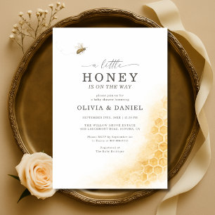Invitation Une petite fête de bébé pour un couple avec un thè