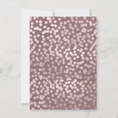 Invitation Une petite Fête de Bébé Rose Gold Rustique d'Autom (Dos)