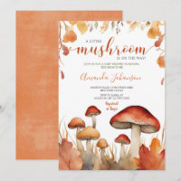 Une petite fête de champignon floral automnal Baby