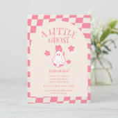 Invitation Une petite fête rétro Halloween pour bébé (Debout devant)
