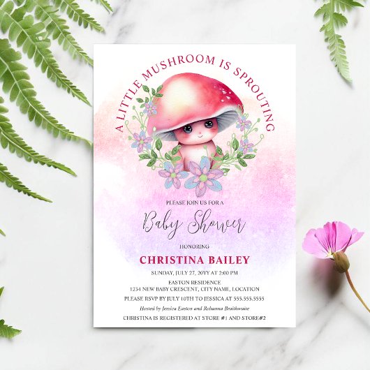 Invitation Une petite fève pousse Shower de Bébé