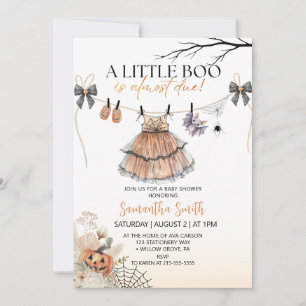 Invitation Une petite fille Boo vêtements Bébé Shower