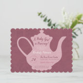 Invitation Une petite fille brasse le Baby shower de Tea Part (Debout devant)
