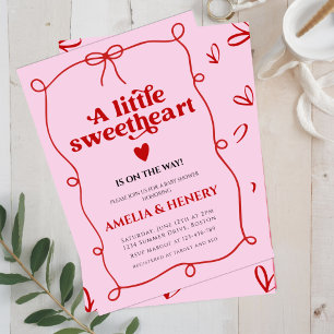 Invitation Une petite fille chérie gribouillis Arc Baby Showe