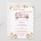 Invitation Une petite fille Citrouille 1er anniversaire (Devant)