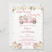 Invitation Une petite fille Citrouille 2e anniversaire (Devant)