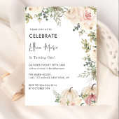 Invitation Une petite fille Citrouille Anniversaire