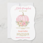 Invitation Une petite fille citrouille de baby shower d'autom (Devant)