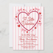 Invitation Une petite fille coquette pour la Saint-Valentin B (Devant)