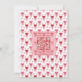 Invitation Une petite fille coquette pour la Saint-Valentin B (Dos)