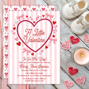 Invitation Une petite fille coquette pour la Saint-Valentin B