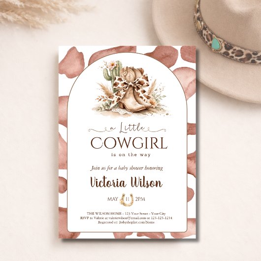 Invitation Une petite fille cowboy Shower Bébé Fille de l'Oue