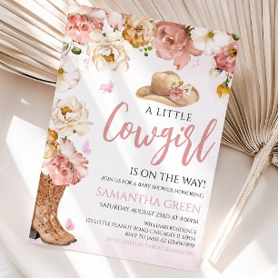 Invitation Une petite fille cowgirl Baby Shower