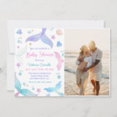 Invitation Une petite fille de sirène photo de la fête du Bab (Devant)