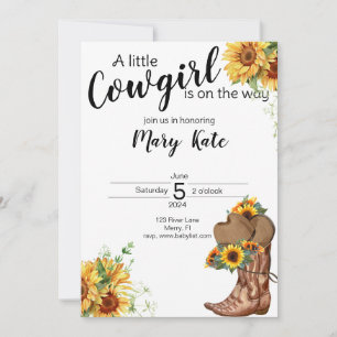 Invitation Une petite fille est en chemin Baby shower