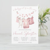 Invitation Une petite fille est en route ! Baby shower (Debout devant)