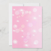 Invitation Une petite fille et son Baby shower rose chiot (Dos)