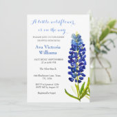 Invitation Une Petite Fille Fleur sauvage Baby shower Fleur B (Debout devant)
