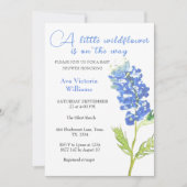 Invitation Une Petite Fille Fleur sauvage Baby shower Fleur B (Devant)
