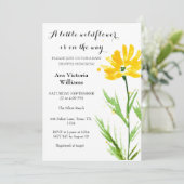 Invitation Une Petite Fille Fleur sauvage Baby shower Fleur J (Debout devant)
