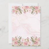 Invitation Une Petite Fille Fleurit Un Baby shower Floral Ros (Dos)