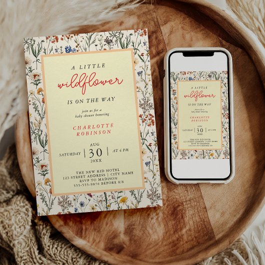 Invitation Une petite fille sauvageonne Shower pour bébé