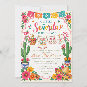 Invitation Une petite fille senorita est en route baby shower