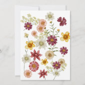 Invitation Une petite fille Wildflower (Dos)