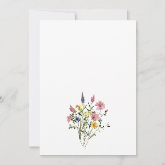 Invitation Une petite fille Wildflower (Dos)