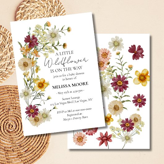Invitation Une petite fille Wildflower