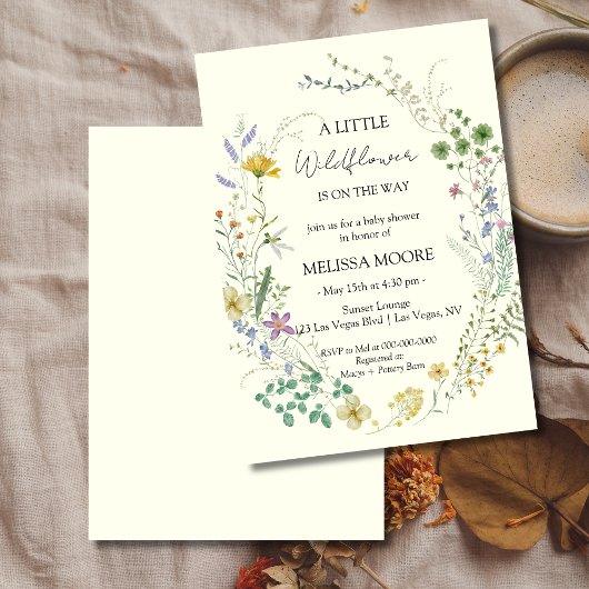 Invitation Une petite fille Wildflower