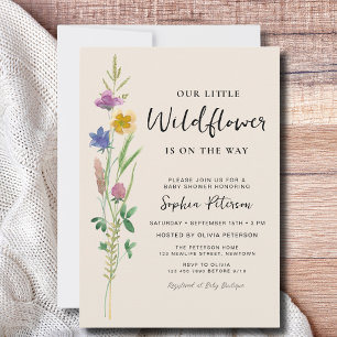 Invitation Une petite fille Wildflower
