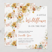 Invitation Une petite fille Wildflower (Devant / Derrière)