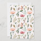 Invitation Une petite fille Wildflower (Dos)