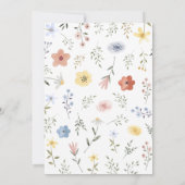 Invitation Une petite fille Wildflower (Dos)