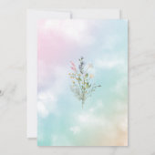 Invitation Une petite fleur sauvage est en route aquarelle Bé (Dos)